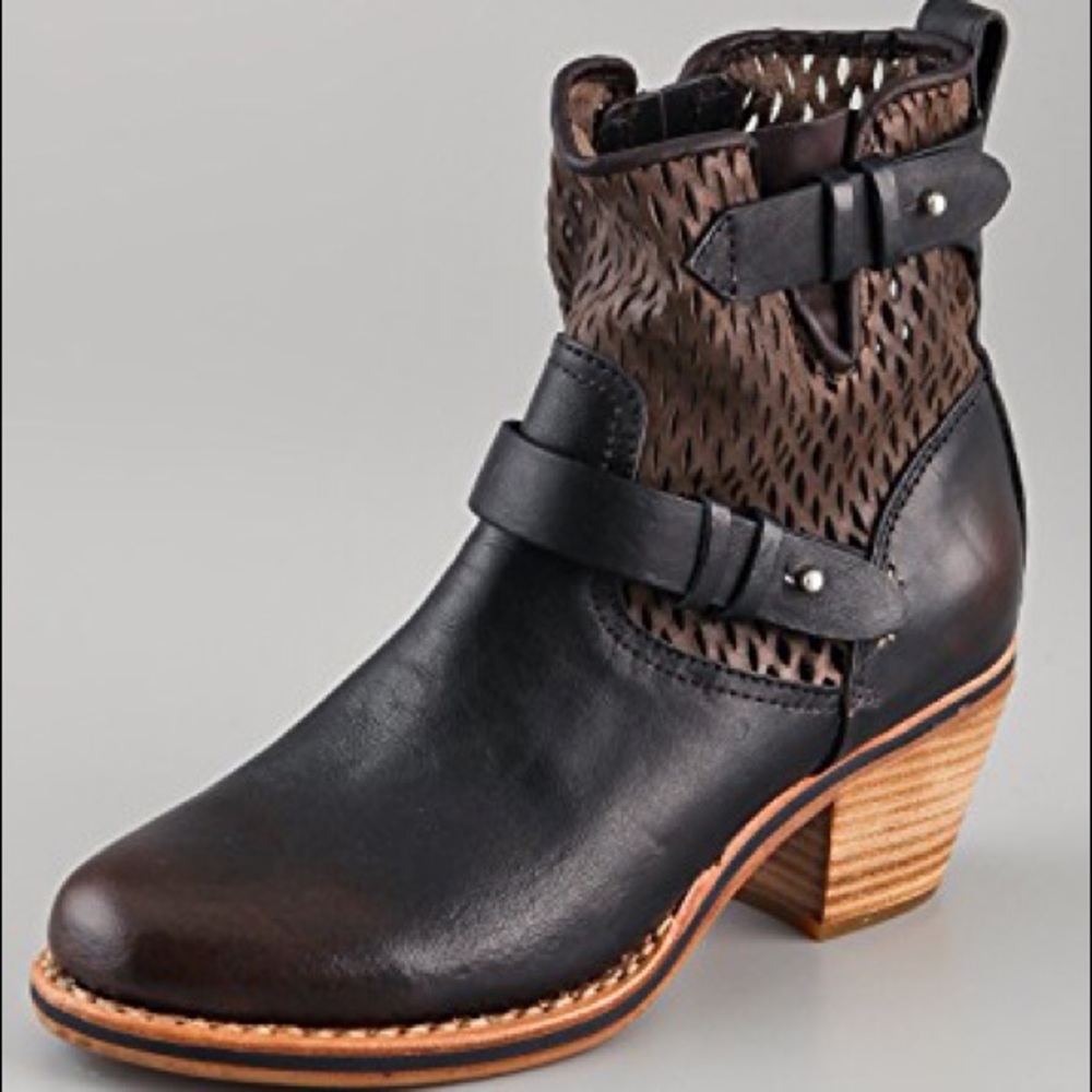 Rag and‎ Bone Distressed Mid Moto Boots